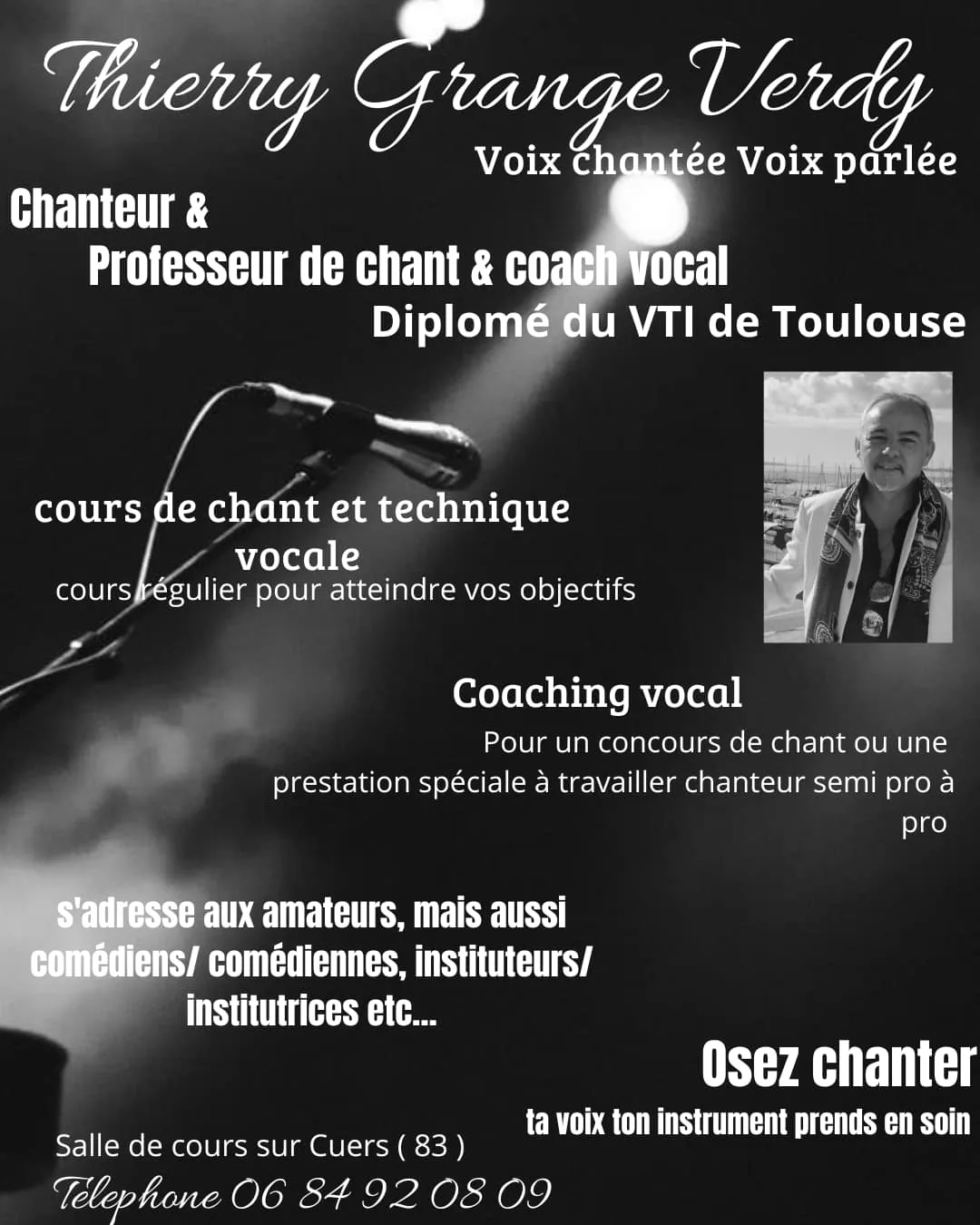 Professeur et coach vocal diplômé